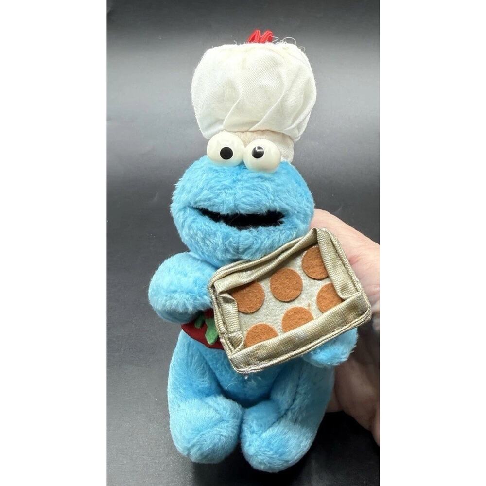 Kurt Adler Sesame Street Cookie Monster Plush Ornament Baker Gingerbread LO19